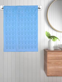 FABINALIV - Blue Cartoon 300 Gsm Cotton Kids Bath Towels (Pack of 2)