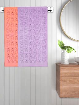 FABINALIV - Multicolor Cartoon 300 Gsm Cotton Kids Bath Towels (Pack of 2)