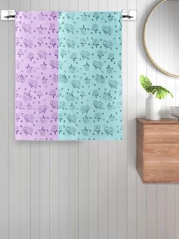 FABINALIV - Multicolor Floral 300 Gsm Cotton Kids Bath Towels (Pack of 2)