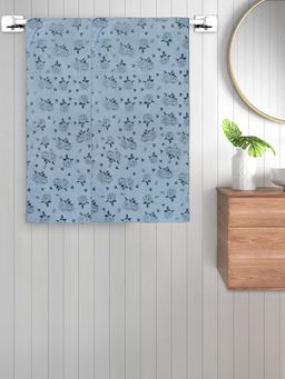 FABINALIV - Grey Floral 300 Gsm Cotton Kids Bath Towels (Pack of 2)