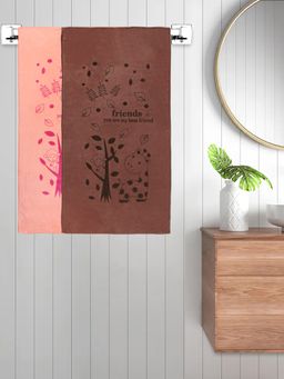 FABINALIV - Multicolor Cartoon 300 Gsm Cotton Kids Bath Towels (Pack of 2)