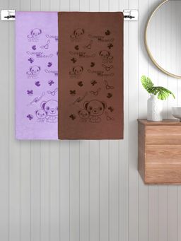 FABINALIV - Multicolor Cartoon 300 Gsm Cotton Kids Bath Towels (Pack of 2)