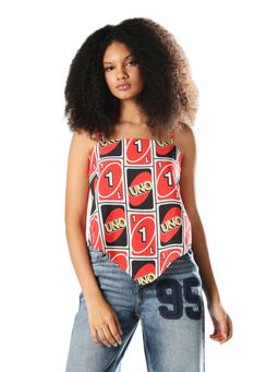 ONLY - Women Typographic Regular Fit Red Top