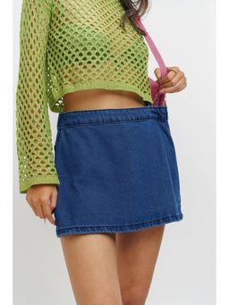 FREAKINS - Dark Blue Denim Skorts