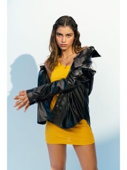 FREAKINS - Classic Black Leather Jacket