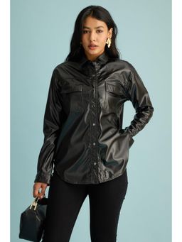 FREAKINS - Apocalypse Black Leather Shacket