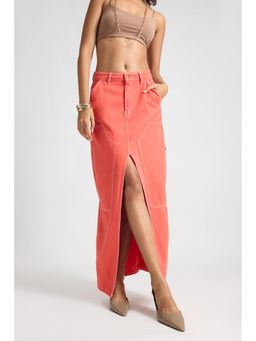 FREAKINS - High Waisted Front Slit Finesse Skirt