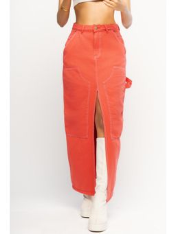 FREAKINS - Sangwine Front Slit Skirt