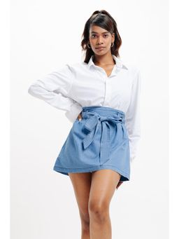 FREAKINS - Light Blue Front Tie Up Skirt