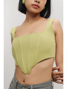 FREAKINS - Bright Green Corset Top