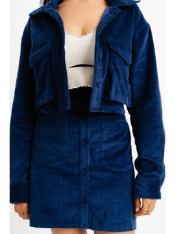 FREAKINS - Blue Corduroy Skirt