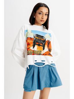 FREAKINS - White Graphic Top