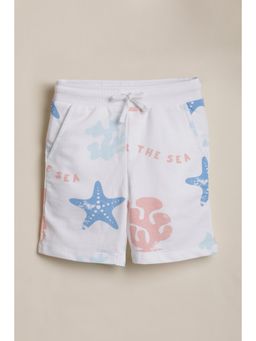 Allen Solly - Boys White Printed Shorts