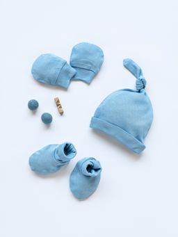 Cocoon Care - Bamboo Muslin Solid Cap, Mittens and Socks