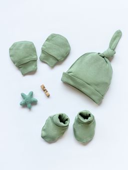 Cocoon Care - Bamboo Muslin Solid Cap, Mittens and Socks