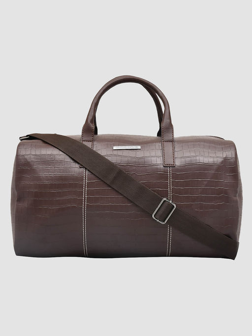Buy Police Brown Croco Classy Stylish Outdoor Pt Duffel Bag Online