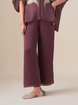 AMPM - Onion Pink Sily Dusky Satin Palazzos