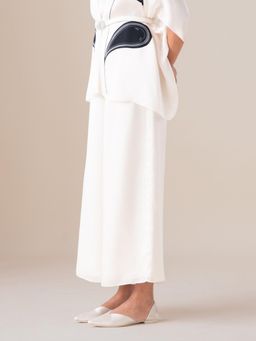 AMPM - Ivory Sily Satin Veya Palazzos