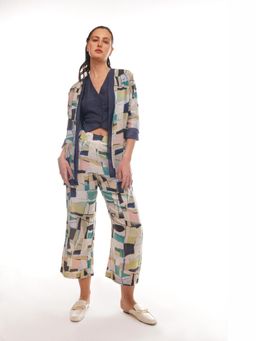 Pallavi Agarwal - Multicolor Jace Open Top With Pant And Jacket