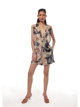 Pallavi Agarwal - Multicolor Printed Rio Blazer And Shorts