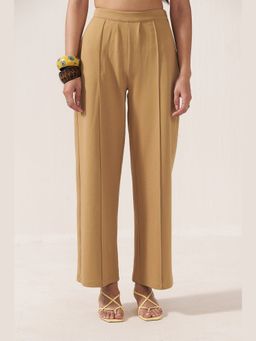 Muvazo - Sandstone Elegance Brown Pant