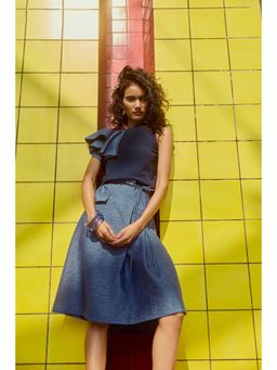 Muvazo - Raffle Affair Blue Top With Skirt Co-Ords