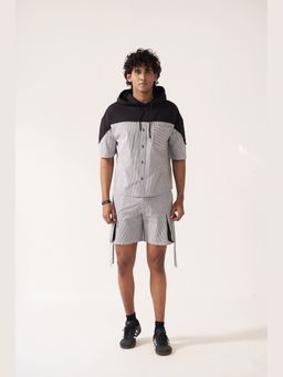 Muvazo - Street Luxe Black Shirt With Short Co-Ords