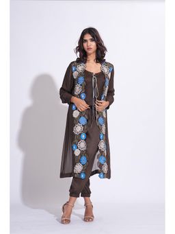 Shruti S - Organza Brown Co-Ords Sets