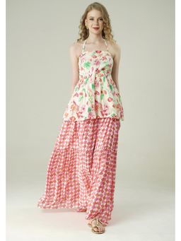 SURABHI ARYA - Blossom Mirage Ivory Halter Co-Ords