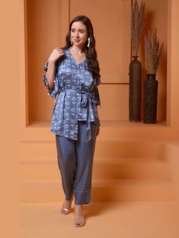 SURABHI ARYA - Persian Blue Printed Co-Ords