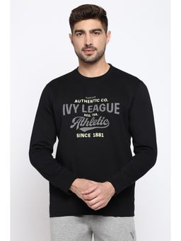 Van Heusen - Athleisure Men Crew Neck & Long Sleeve Sweatshirt - Black Ivy