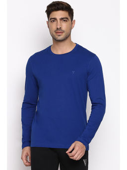 Van Heusen Innerwear - Athleisure Men Anti Bacterial & Smart Tech T-Shirt - Sodalite Blue