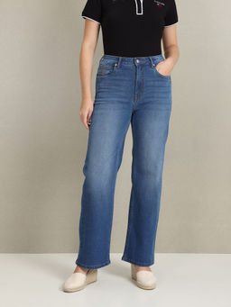 U.S. POLO ASSN. - Wide Leg Stone Wash Jeans