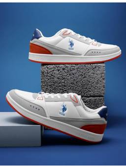 U.S. POLO ASSN. - LANDWIN 3.0 Orange Stylish Casual Sneakers For Men