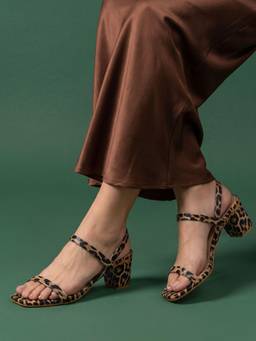 JODYHUB - Women Brown Synthetic Leather Heels