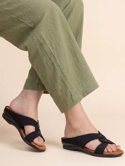 JODYHUB - Women Black Synthetic Sandals