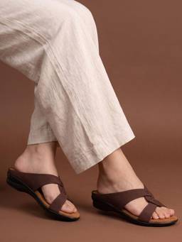JODYHUB - Women Brown Synthetic Sandals