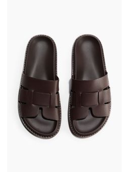 H&M - Men Brown Slide Sandals
