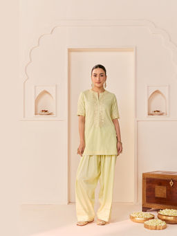 Sheetal Batra - Anaisha - Mint Green Short Kurta With Farshi Salwar