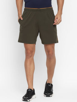 Off Limits - Men Moss Woven Contrast Belt Shorts