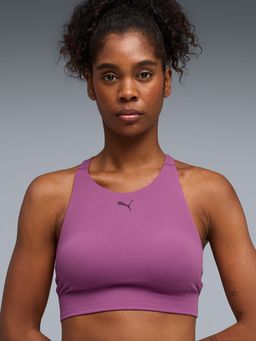 Puma - Purple Solid Nylon Fitted Bra