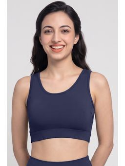 Zivame - Navy Blue Solid Polyester Blend Regular Bra