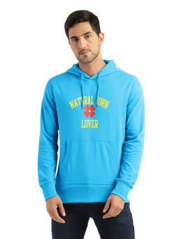 Levi's - Men Graphic Hooded Blue Sweatshirt