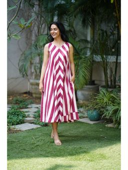The Quince Life - Multi-Color Stripes Sleeveless Midi Dress