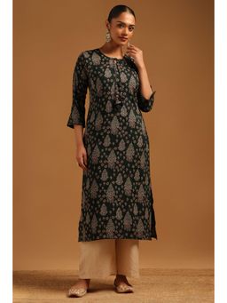 Soch - Green Printed Three Fourth Sleeves Kurta