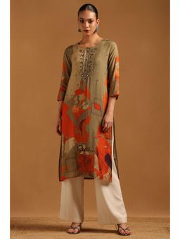 Soch - Multi-Color Embellished/Sequined Three Fourth Sleeves Kurta