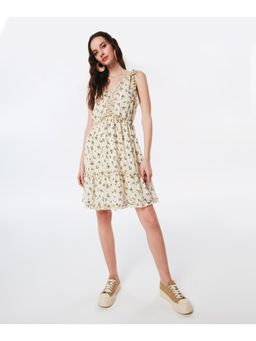 TWIST by Ipekyol - Mini Off White Printed Dress