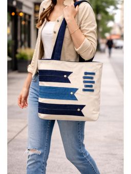 THE PURANI JEANS - Denim Canvas Crush Tote Bag