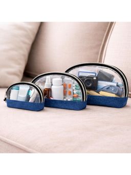 THE PURANI JEANS - Unisex Denim Travel Buddy Pouch Set of 3