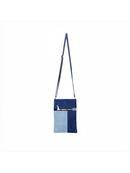 THE PURANI JEANS - Denim Two Tone Mobile Sling Bag